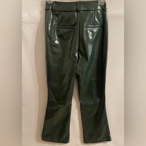 NWT 7 for All Mankind Green Faux Leather Pants - Picture 5 of 6